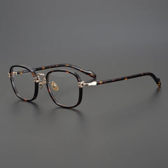 Kin Vintage Acetate Round Glasses Frame Round Frames Southood Leopard-Square