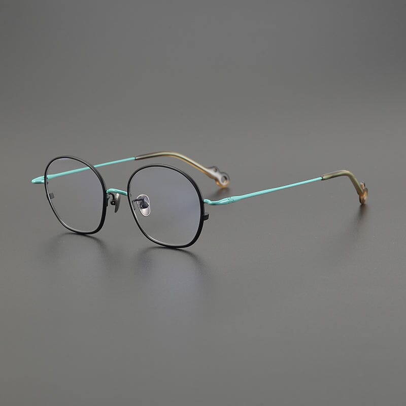 Kioshi Vintage Round Glasses Frame Round Frames Southood Black Green