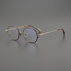 Kioshi Vintage Round Glasses Frame Round Frames Southood Coffee Gold