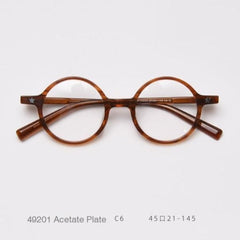 Kirk Acetate Retro Round Glasses Frame Round Frames Southood C6 Brown