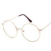 Kitty Big Round Metal Glasses Frame Round Frames Southood Rose Gold