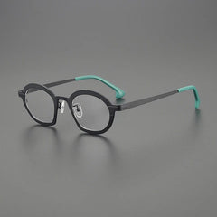 Lakota Irregular Titanium Glasses Frame Geometric Frames Southood Black