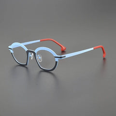 Lakota Irregular Titanium Glasses Frame Geometric Frames Southood Black Blue