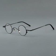 Lance Retro Titanium Glasses Frame oval frame Southood Black