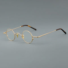 Lance Retro Titanium Glasses Frame oval frame Southood Gold