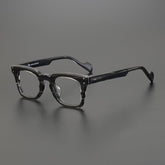 Lanzo Retro Acetate Glasses Frame Rectangle Frames Southood Stripe Grey