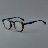 Laren Vintage Acetate Glasses Frame Round Frames Southood Black Leopard