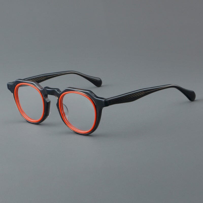 Laren Vintage Acetate Glasses Frame Round Frames Southood Red