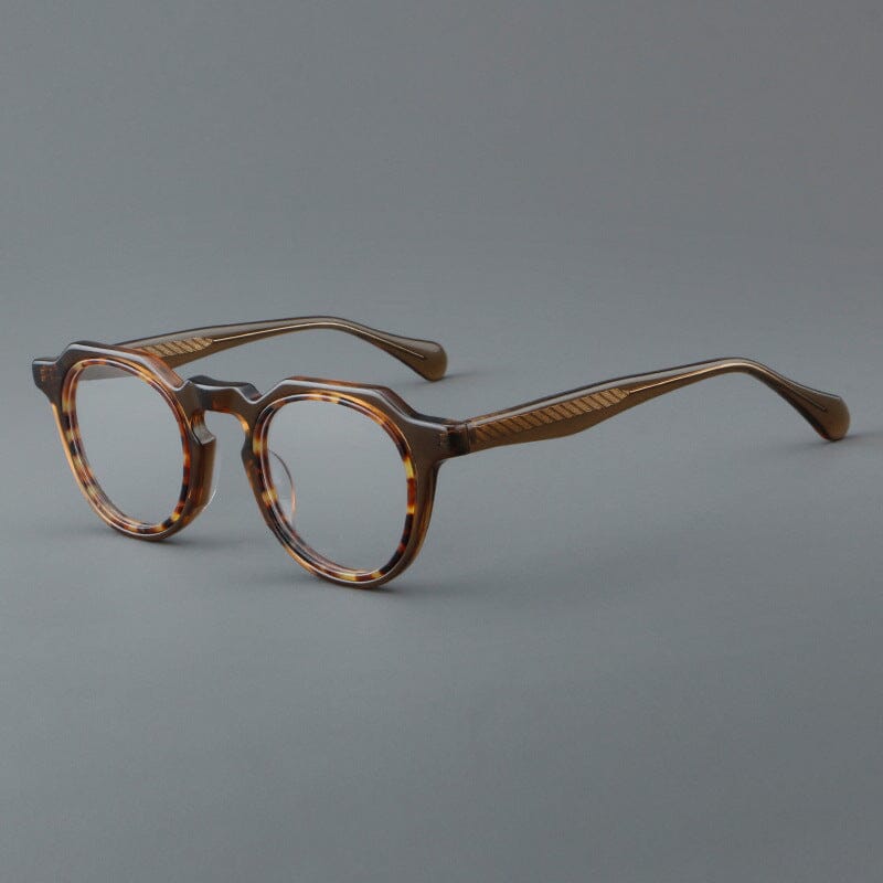 Laren Vintage Acetate Glasses Frame Round Frames Southood Tea Leopard