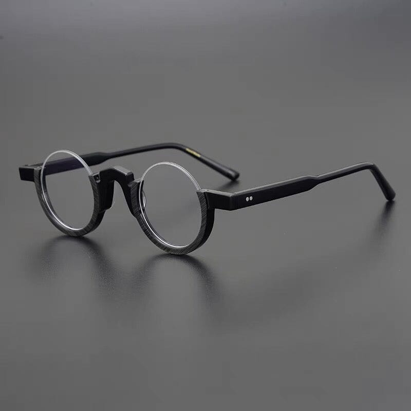 Legend Acetate Half Round Glasses Frame Round Frames Southood Black