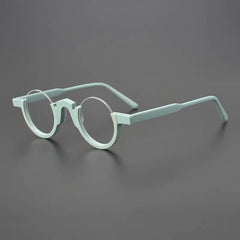 Legend Acetate Half Round Glasses Frame Round Frames Southood Green