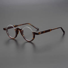 Legend Acetate Half Round Glasses Frame Round Frames Southood Leopard