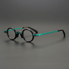 Leif Retro Round Acetate Glasses Frame Round Frames Southood Black