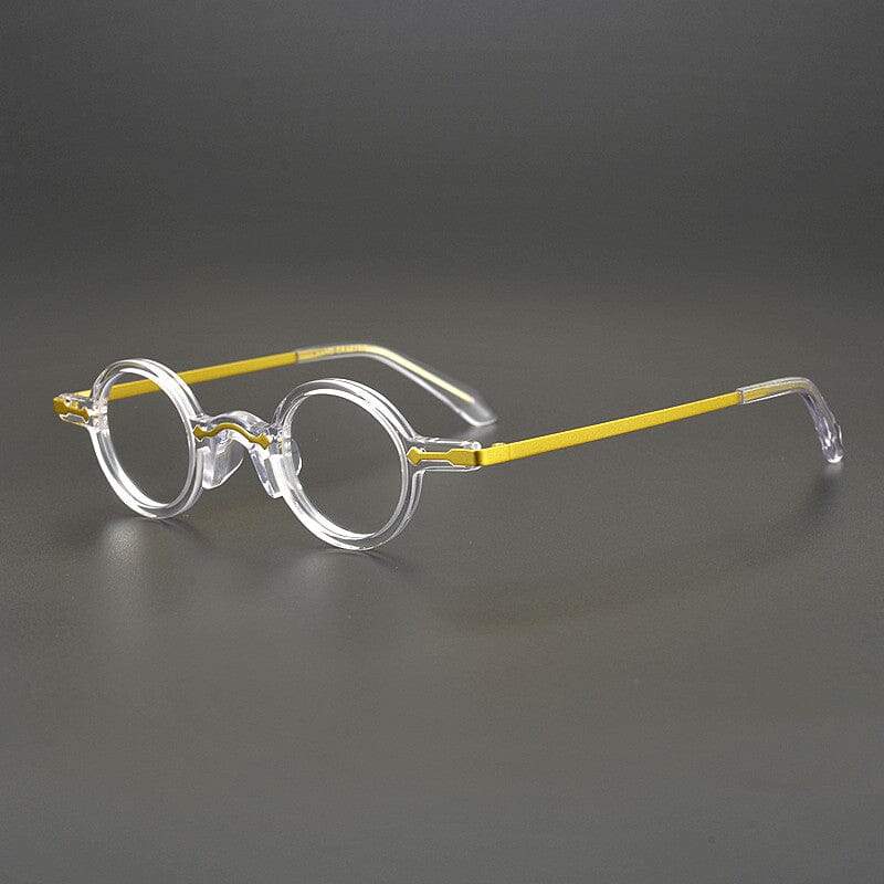 Leif Retro Round Acetate Glasses Frame Round Frames Southood Clear
