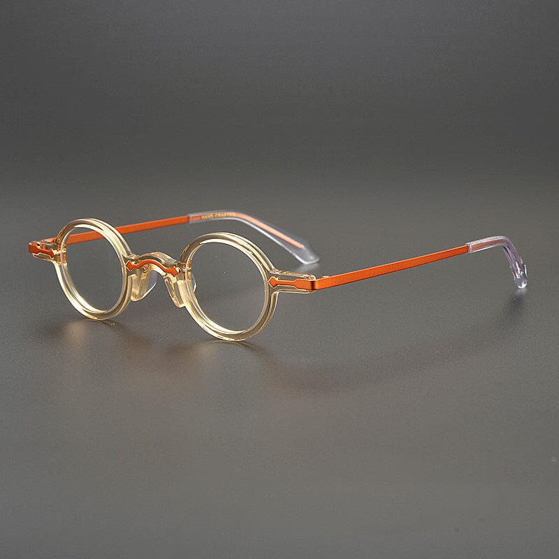 Leif Retro Round Acetate Glasses Frame Round Frames Southood Orange
