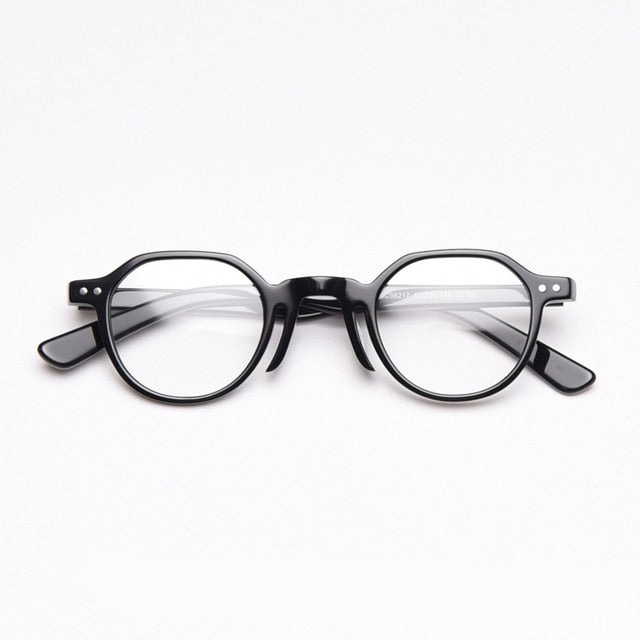 Len Round Retro Optical Acetate Frame Round Frames Southood C1Black