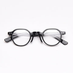 Len Round Retro Optical Acetate Frame Round Frames Southood C1Black