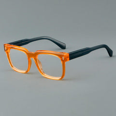 Lennox Retro Acetate Glasses Frame Rectangle Frames Southood Orange