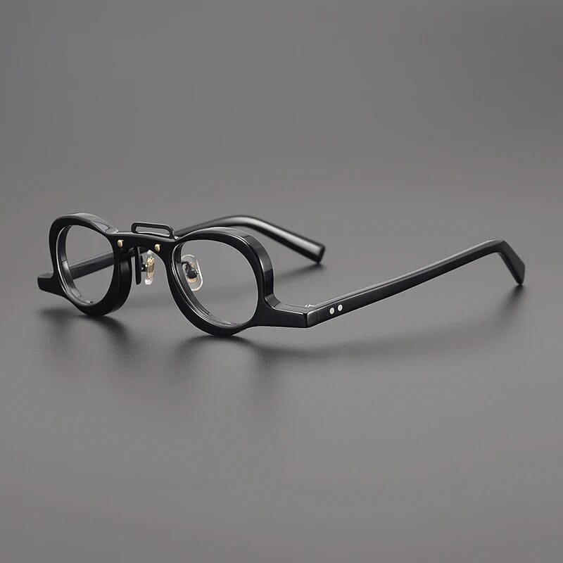 Leonard Personality Small Acetate Glasses Frame Round Frames Southood Black