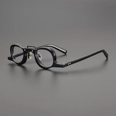 Leonard Personality Small Acetate Glasses Frame Round Frames Southood Black