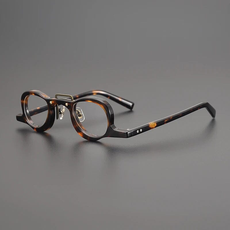 Leonard Personality Small Acetate Glasses Frame Round Frames Southood Leopard