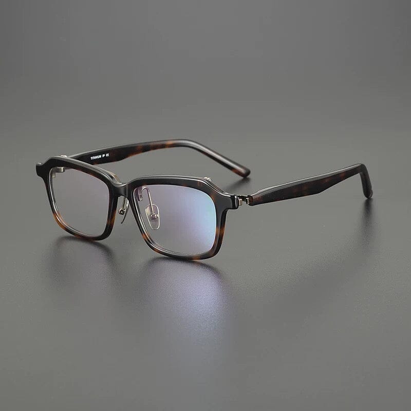 Lester Business Acetate Flippable Frame Rectangle Frames Southood Leopard
