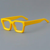 Lew Vintage Square Acetate Glasses Frame Rectangle Frames Southood Yellow