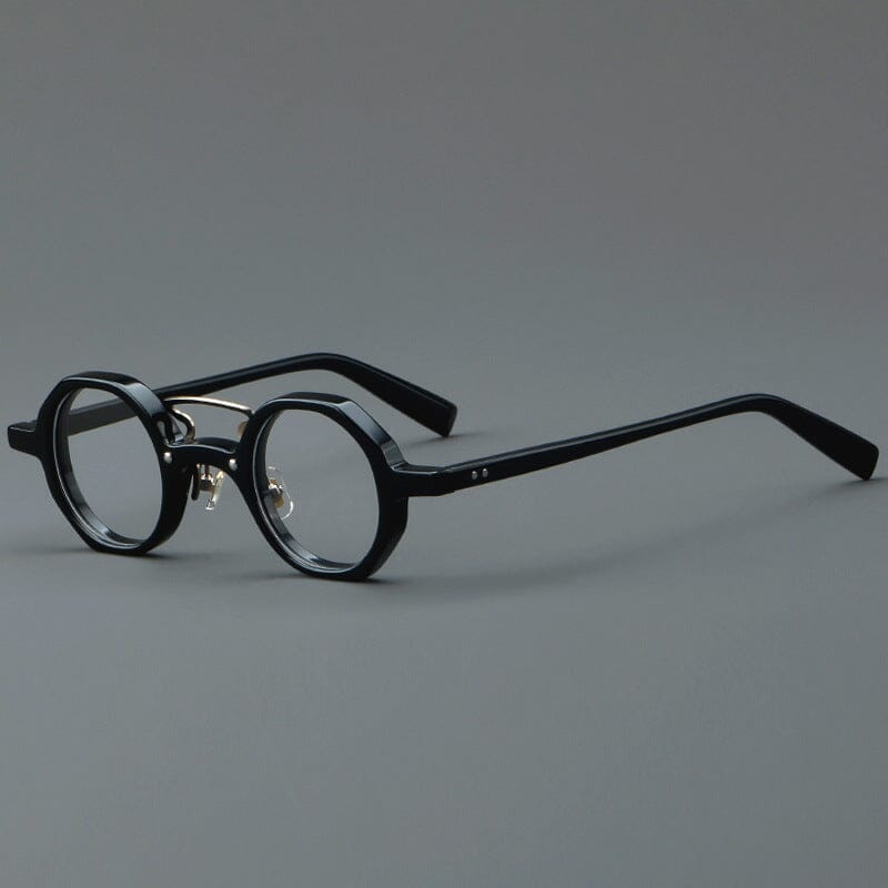 Liam Premium Series Retro Acetate Optical Glasses Frame Round Frames Southood Black