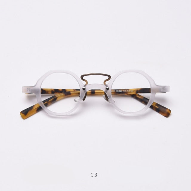 Liam Premium Series Retro Acetate Optical Glasses Frame Round Frames Southood Matte-White