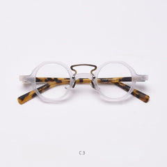 Liam Premium Series Retro Acetate Optical Glasses Frame Round Frames Southood Matte-White