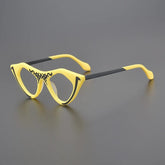 Liane Acetate Cat Eye Glasses Frame Cat Eye Frames Southood Matte Yellow