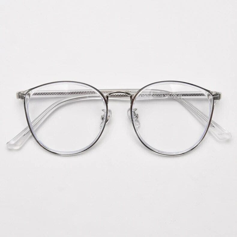 Lindi TR90 Vintage Eyeglass Frame Cat Eye Frames Southood Silver