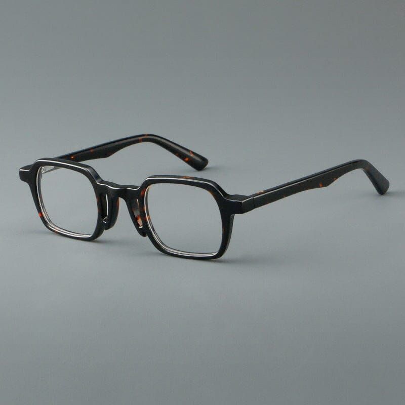 Line Vintage Square Acetate Frame Rectangle Frames Southood Leopard