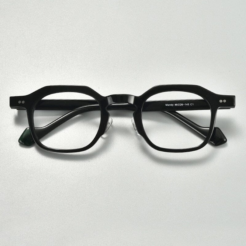Link Vintage Acetate Glasses Frame Geometric Frames Southood Black