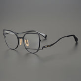 Liz Personality Cat Eye Metal Irregular Glasses Frame Cat Eye Frames Southood Black