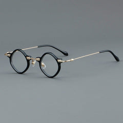 Logan Retro Geometric Glasses Frame Geometric Frames Southood Black Gold