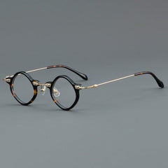 Logan Retro Geometric Glasses Frame Geometric Frames Southood Leopard Gold