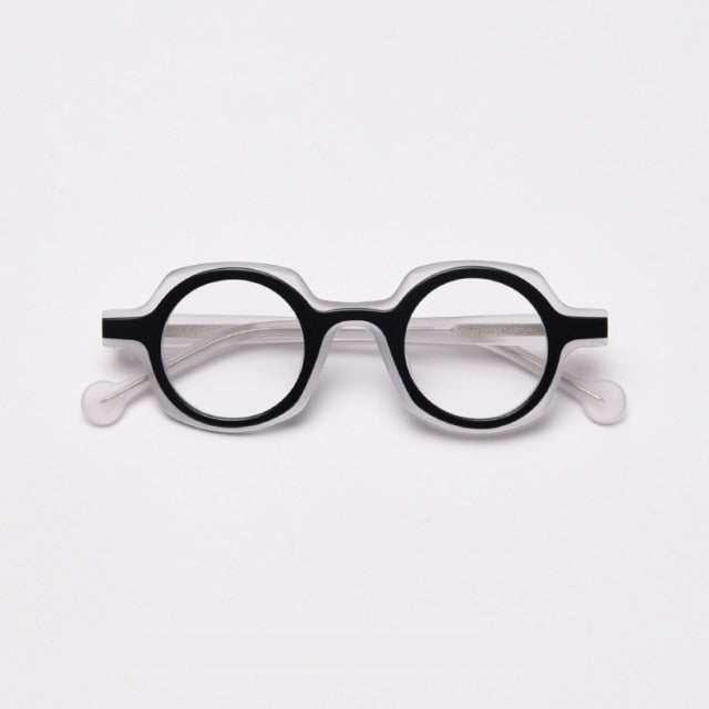 Lou Retro Round Acetate Optical Glasses Frame Round Frames Southood Light-White