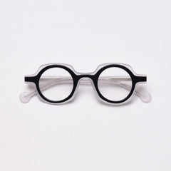 Lou Retro Round Acetate Optical Glasses Frame Round Frames Southood Light-White