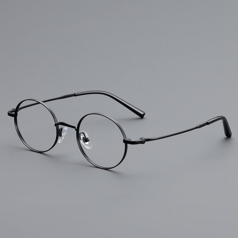 Luka Vintage Acetate Eyeglasses Frame Round Frames Southood Black