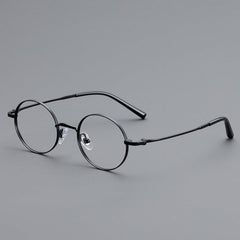 Luka Vintage Acetate Eyeglasses Frame Round Frames Southood Black