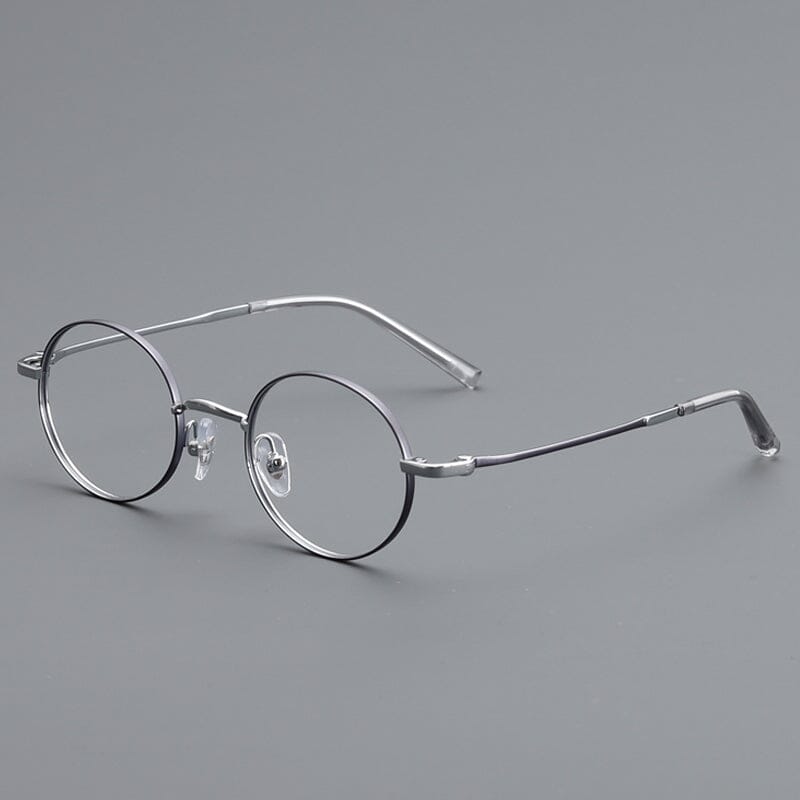 Luka Vintage Acetate Eyeglasses Frame Round Frames Southood Purple Silver