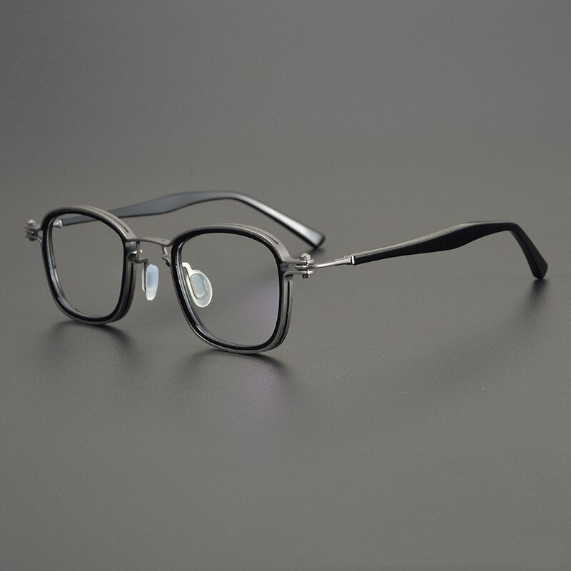 Lyken Acetate Alloy Myopia Glasses Frame Rectangle Frames Southood Black