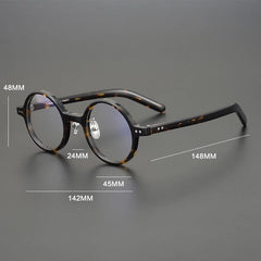 Lyulf Vintage Acetate Round Glasses Frame Round Frames Southood