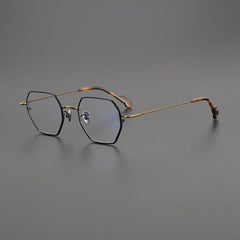 Manzo Vintage Geometric Glasses Frame Geometric Frames Southood Black Bronze