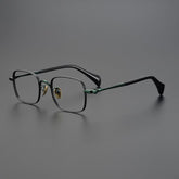 Mariam Vintage Titanium Eyeglasses Frame Rectangle Frames Southood Black Green