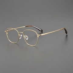 Mastin Ultra Light Vintage Titanium Glasses Frame Rectangle Frames Southood Gold