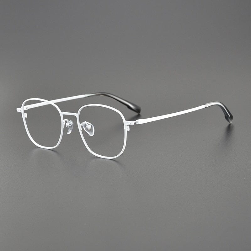 Mastin Ultra Light Vintage Titanium Glasses Frame Rectangle Frames Southood White