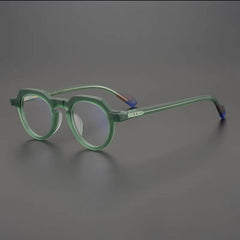 Mateo Round Retro Acetate Glasses Frames Round Frames Southood Matte green