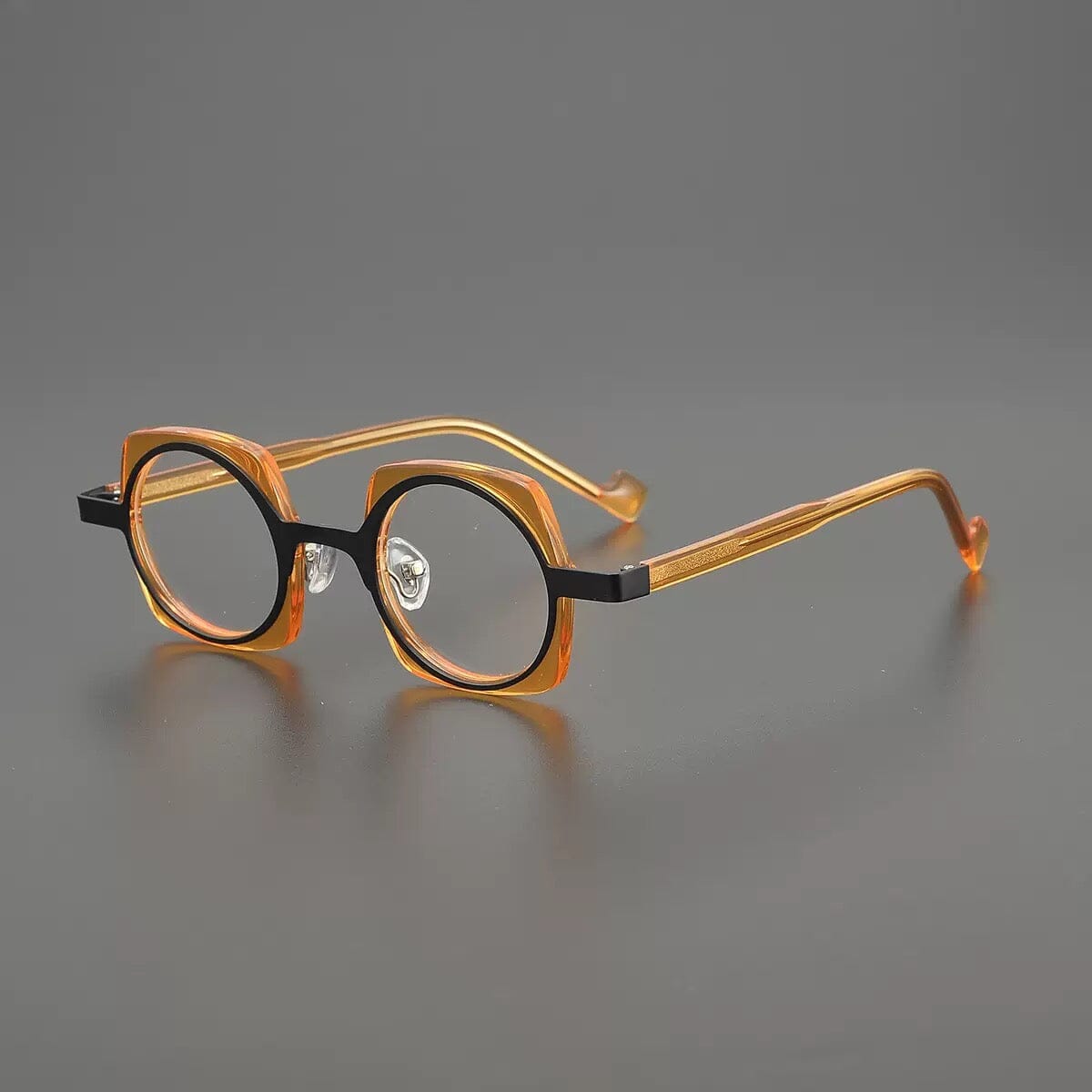 Matteo Designer Acetate Glasses Frame Round Frames Southood Brown Black